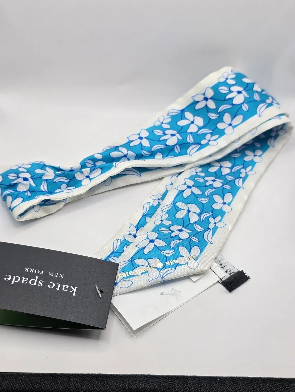 kate spade Floral Vine Silk Skinny Scarf